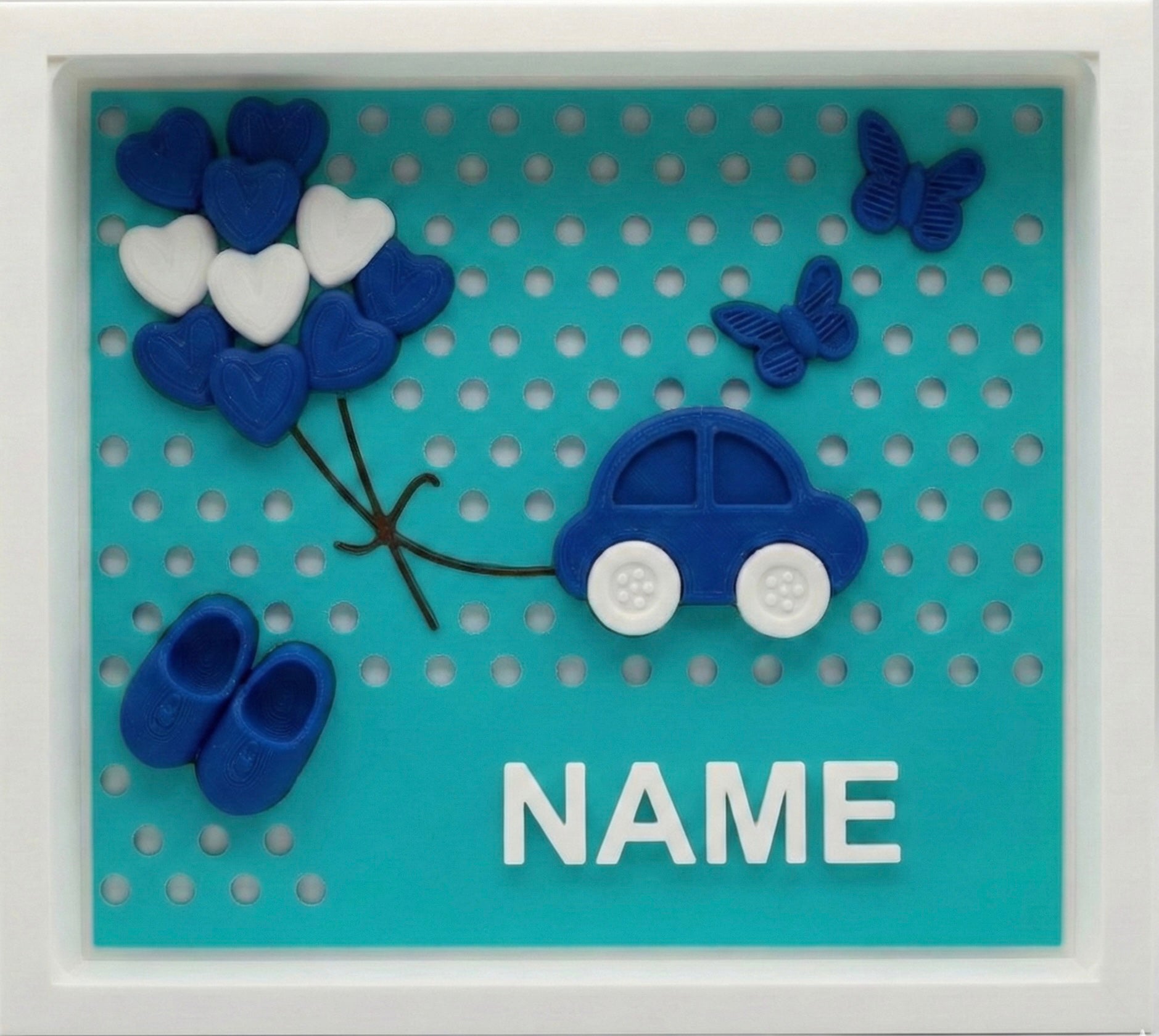Custom Baby Name Frame - Personalized 3D Printed Nursery/Bedroom Decor | Newborn Gift | Baby Shower Present | NZ Made