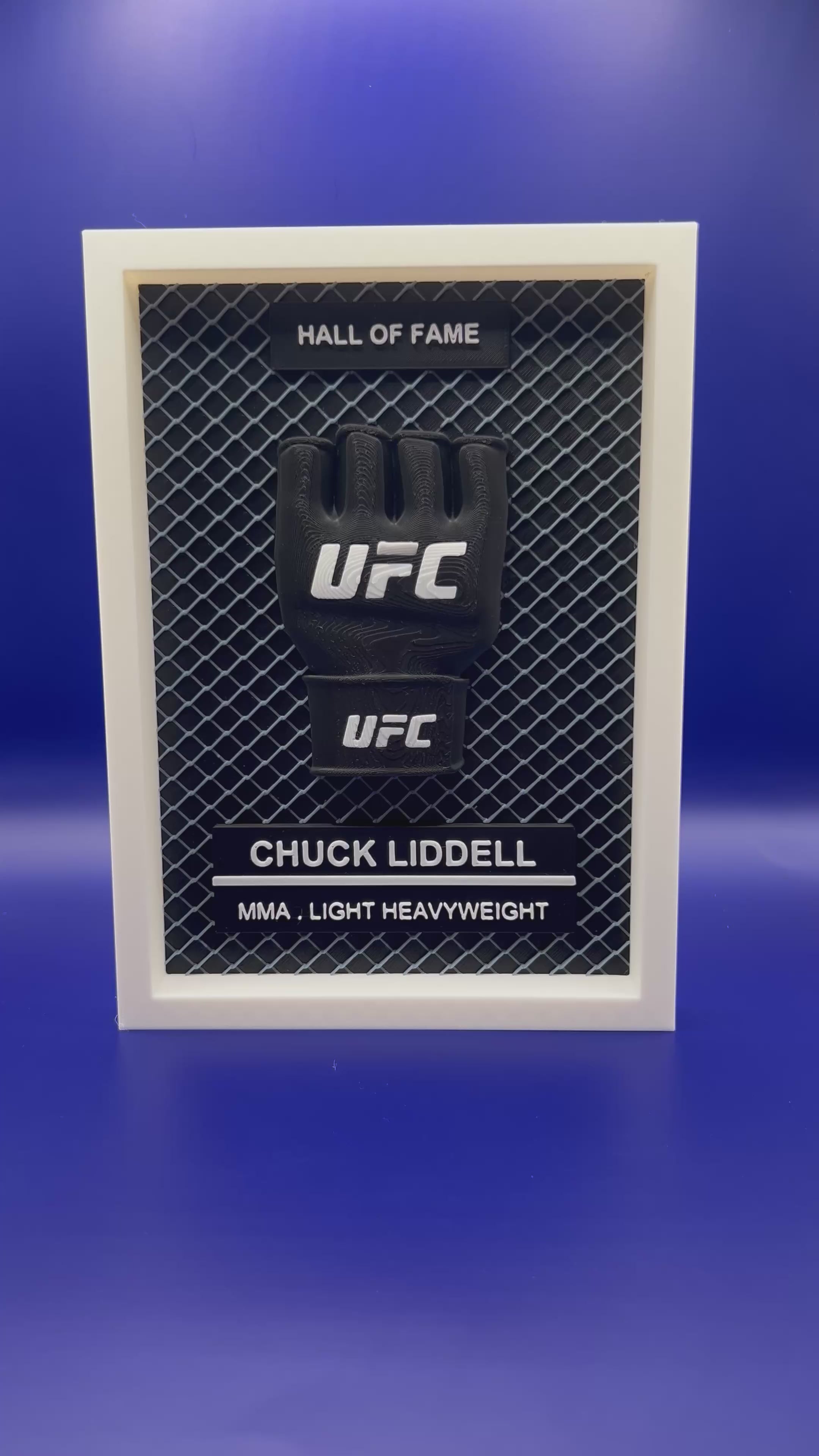 Custom MMA Frame - Personalized 3D Printed Fight Fan Display | MMA Gift | Gym Room Decor | NZ Made