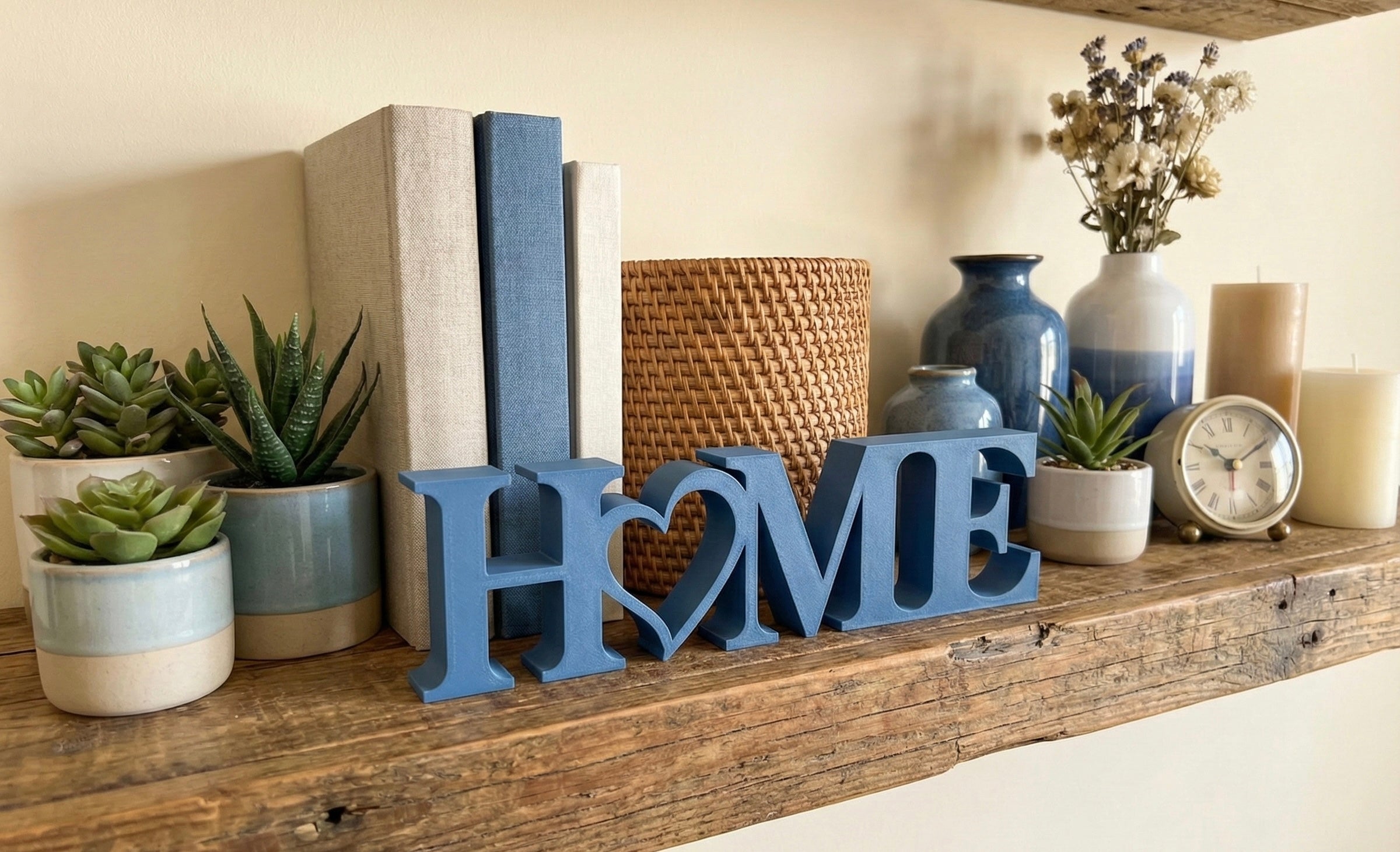 The Modern "HOME" Typography Sculpture | 3D Printed Decor
